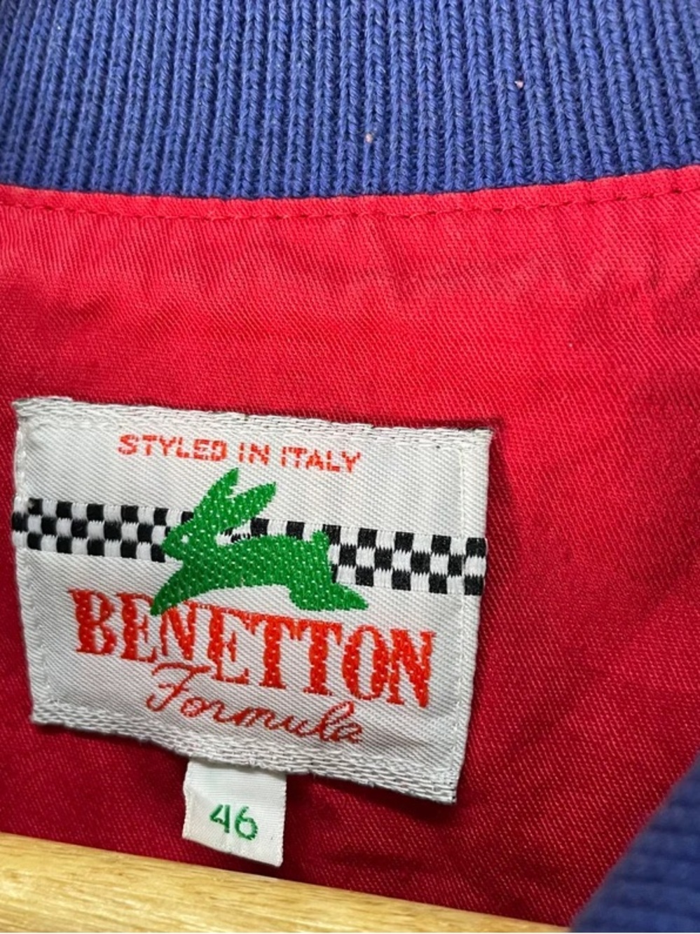 Vintage 90s Benetton Racing Team F1 Light Zipper Jacket Size Medium - Picture 3 of 7